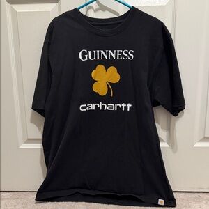 Carhartt Black Tee with Gold Shamrock
